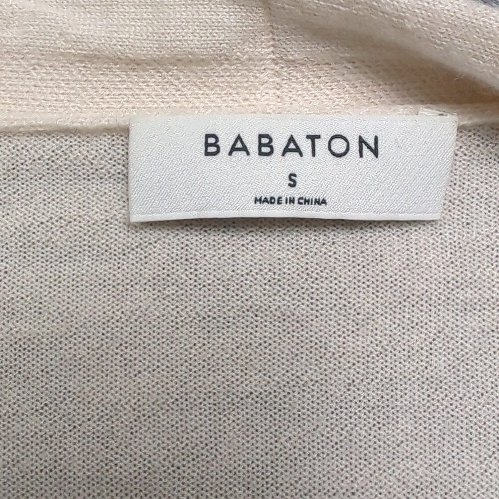 Babaton Jotham Wrap Front Sweater - Merino Wool Lightweight Minimalist - Size S - Picture 6 of 8